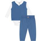 Conjunto Body Colete e Calça Sarja Azul Milon Conjunto Body Colete e Calça Sarja Azul Milon