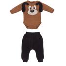 Conjunto Body Com Culote Bebê Menino Caramelo Hugo Cachorro