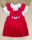 Conjunto body com salopete onça 30021