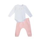 Conjunto Body e Calça Jacquard Urso Rosa - Dedeka Tamanho:G