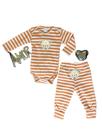 Conjunto Body e Mijão Flaphy Bichinhos Divertidos Marrom
