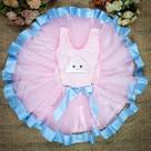 Conjunto Body e Saia de Tule Infantil Juvenil Fantasia Carnaval Halloween Chuva de Amor Rosa e Azul Conjunto Body e Saia de Tule Infantil Juvenil Fantasia Carnaval Halloween Chuva de Amor Rosa e Azul