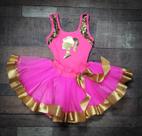 Conjunto Body e Saia de Tule Infantil Juvenil Fantasia de Festa Carnaval Halloween Barbie Rosa Pink Conjunto Body e Saia de Tule Infantil Juvenil Fantasia de Festa Carnaval Halloween Barbie Rosa Pink