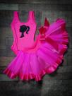 Conjunto Body e Saia de Tule Infantil Juvenil Fantasia de Festa Carnaval Halloween Barbie Rosa Pink Conjunto Body e Saia de Tule Infantil Juvenil Fantasia de Festa Carnaval Halloween Barbie Rosa Pink