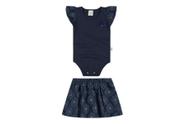 Conjunto body e saia menina