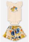 Conjunto Body e Short Bebê Menina Up Baby Conjunto Body e Short Bebê Menina Up Baby