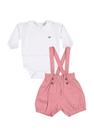 Conjunto Body e Short com Suspensório Bebê Menina Quimby