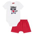 Conjunto: Body em cotton 4 e Bermuda em gorgurinho.