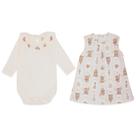 Conjunto Body Gola Babado e Vestido Suedine - Ratinhas - Mini & Co.
