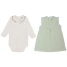 Conjunto Body Gola e Vestido Tricot e Suedine - Esquilinhas - Mini & Co.