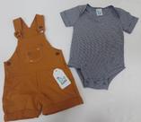 Conjunto Body + Jardineira Bebê Menino Verão D+ Baby 60238 Conjunto Body + Jardineira Bebê Menino Verão D+ Baby 60238