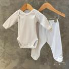 Conjunto Body Longo e Calça Algodão Egípcio - Cinza Conjunto Body Longo e Calça Algodão Egípcio - Cinza