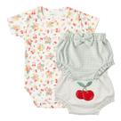 Conjunto Body M/C com Cobre Fraldas Punho Babadinho Suedine - Gatinhas - Mini & Co. Tamanho:2T