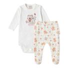 Conjunto Body M/L e Mijão Babadinho Suedine - Gatinhas - Mini & Co. Tamanho:G