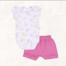 Conjunto Body Manga Curta Estampa Gatinha com Short Conjunto Body Manga Curta Estampa Gatinha com Short