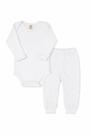 Conjunto Body Manga Longa Calça Mijão Canelado Básico -