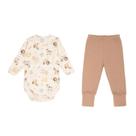 Conjunto Body Manga Longa com Mijão Pé Reversivel - Little Farm - Mini & Co. Tamanho:RN