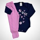 Conjunto Body Manga Longa e Calça Carol Tamanho P