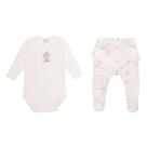 Conjunto Body Manga Longa e Mijão Babadinho Suedine - Lavandas - Mini & Co. Tamanho:GG