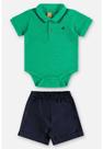 Conjunto Body Polo e Bermuda Bebê Up Baby