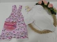 Conjunto Body Suedine + Jardineira Menina Lessa Kids Rf 8054