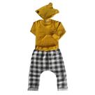 Conjunto Body Tamanho G com Touca + Calça Xadrez Meninos - Costão