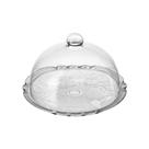 Conjunto Boleira Base e Tampa De Vidro 32cm Porta Bolo Lirio Vitazza