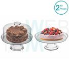 Conjunto Boleira e Suporte para Bolo com Pé de Vidro Vitazza Prato 28cm para Festa, Decoração, Armazenamento, Servir Mesa Posta Elegante e Sustentável
