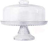 Conjunto boleira vitazza c/pé 1750 transparente