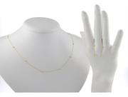 Conjunto Bolinhas Colar 50 Cm Pulseira 18 Cm 3.0 Ouro 18k