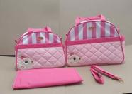 Conjunto Bolsas Maternidade 4 Peças Menina Ursa Rosa - Ludy Baby