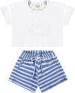Conjunto Bon Voyage Meia Malha/Tecido Listrado Eco Have Fun