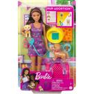 Conjunto Boneca Barbie Adota Cachorrinho Acessórios Mattel