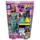 Conjunto Boneca Barbie Profissões Quero Ser Doutora Médica Pediatra E Acessórios Mattel Brinquedos