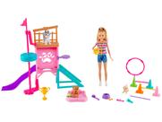 Conjunto Boneca Barbie Stacie ao Regaste Treinamento Cachorrinhos Mattel