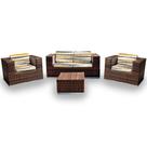 Conjunto Bora Bora - 1 Sofá 2 Lugares + 2 Poltronas + 1 Mesa de Centro - Abrolhos