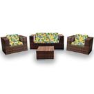 Conjunto Bora Bora - 1 Sofá 2 Lugares + 2 Poltronas + 1 Mesa de Centro - Cozumel