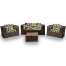 Conjunto Bora Bora 1 Sofá 2 Lugares 2 Poltronas 1 Mesa de Centro - Saquarema Conjunto Bora Bora 1 Sofá 2 Lugares 2 Poltronas 1 Mesa de Centro - Saquarema