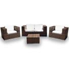 Conjunto Bora Bora 1 Sofá 2 Lugares 2 Poltronas 1 Mesa - Duna Cru Conjunto Bora Bora 1 Sofá 2 Lugares 2 Poltronas 1 Mesa - Duna Cru