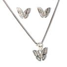 Conjunto Borboleta Butterfly Zircônia Prata 925 Conjunto Borboleta Butterfly Zircônia Prata 925