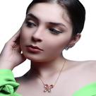 Conjunto borboleta cristal com zrc Conjunto borboleta cristal com zrc