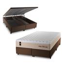 Conjunto Box Baú Alford Bege 193x203x73 c/ Molas Ensacadas