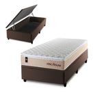 Conjunto Box Baú Alford Bege 96x203x73 c/ Molas Ensacadas