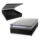 Conjunto Box Baú Alpine Cinza 138x188x72 c/ Molas Ensacadas