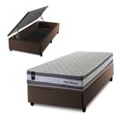 Conjunto Box Baú Alpine Cinza 88x188x72 c/ Molas Ensacadas