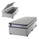 Conjunto Box Baú Alpine Cinza 96x203x72 c/ Molas Ensacadas