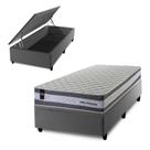 Conjunto Box Baú Alpine Cinza 96x203x72 c/ Molas Ensacadas