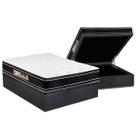 Conjunto Box Baú Casal: Colchão Espuma Castor D33 Black e White Air Double Face Euro Pillow + Base CRC Suede Gray(138x188)