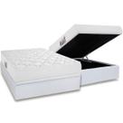 Conjunto Box Baú Casal: Colchão Espuma Herval D45 New Top + Base CRC Linhão White (138x188)