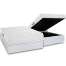 Conjunto Box Baú Casal: Colchão Espuma Herval D45 Top + Base CRC Linhão White (138x188)